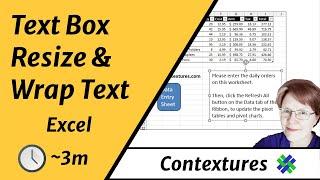 Excel Text Box Auto Resize and Word Wrap