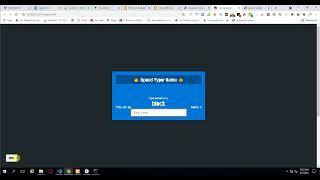 speed typing game JavaScript, HTML,CSS