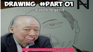 Cara menggambar kakek sugiono (shigeo tokuda) || drawing part01