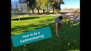 How To Do A Back Handspring | Step By Step