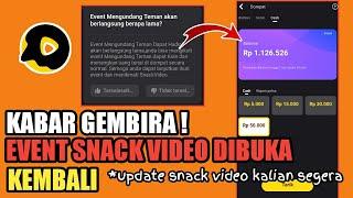 KABAR TERBARU‼️ AKHIRNYA SNACKVIDEO SUDAH RESMI LEGAL DARI OJK‼️ EVENT SNACK VIDEO DIBUKA KEMBALI