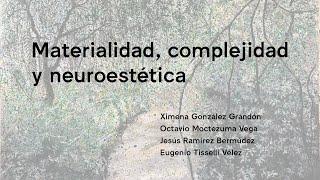 MATERIALIDAD, COMPLEJIDAD Y NEUROESTÉTICA