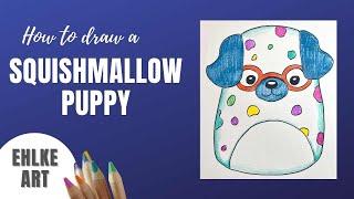 How to DRAW a Squishmallow PUPPY