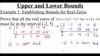 2.4.5 Upper and Lower Bounds