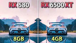 RX 580 vs RX 6500 XT - Test in 11 Games + FSR 3.1 Frame Generation