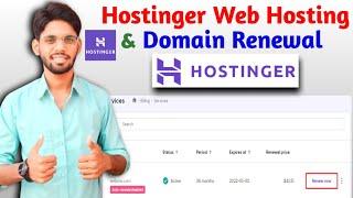 How to Renew Hostinger Hosting 2023 | Hostinger Domain Renewal Process Hindi | Hostinger Web Hosting