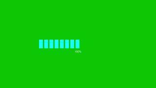 Phone Battery Charging Bar Green Screen 4K | Free to use !