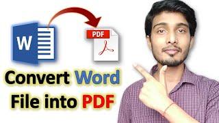 How to Convert Word File into PDF | Hindi