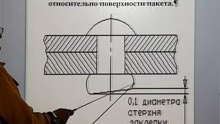 18. Непараллельность замыкющей головки заклёпки относительно поверхности детали.