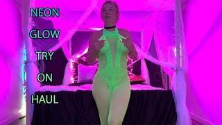 Transparent Haul with Nicky Dark | See Thru Rave NEON GLOW Outfits