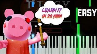  Piggy Roblox - Menu Theme - EASY Piano tutorial