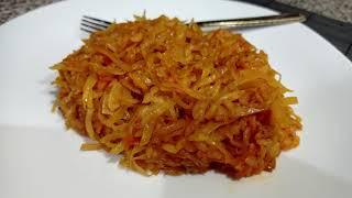 Тушёная капуста с рисом/Вкусный ужин или гарнир к мясу