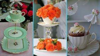  DIY Shabby chic style Upcycled Teacup decor Ideas  | Home decor Ideas | Flamingo Mango|