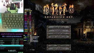 Diablo 2 LOD HC Hell Speedrun - WR ATTEMPTS - Assassin - Episode 168