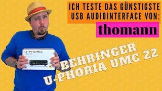 Behringer U-Phoria UMC22 USB Audio Interface im Test - Günstiges Homerecording