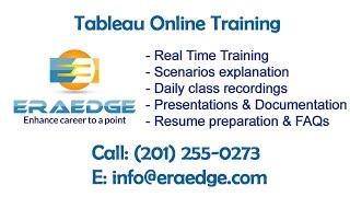 Tableau Online Training Demo Video - EraEdge