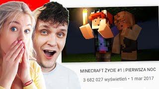 Oglądamy Nasz Pierwszy Film z Serii Simscraft - Minecraft Życie! | Vito i Bella