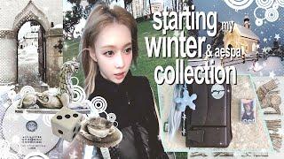 starting my winter & aespa collection 𖦹｡⋆ binder deco, storing photocards