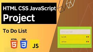 HTML CSS JavaScript Project - To Do List