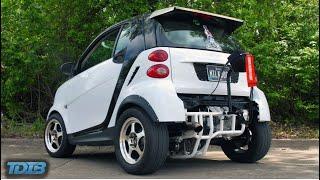 "MILKJUG" - The World's Scariest Smart Car (Turbo Hayabusa Smartcar)