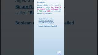 Boolean Algebra - Brief Explanation | Sarita's Teachdesk