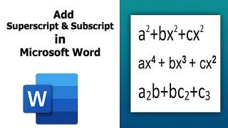 How to add superscript and subscript in word | Make superscript and subscript in microsoft word 2021
