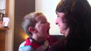 Jonny being silly with Mummy