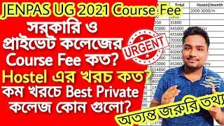 JENPAS UG 2021 Counselling | BSc Nursing Course fee | JENPAUH Govt and Private College Fee Structure