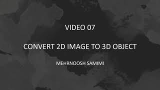 07 Convert image to 3D object in 3Ds Max