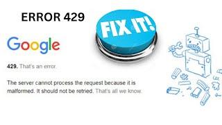 How To Fix Google Chrome 429 Too Many Requests Error | 429 Error "Too Many Requests" | 2022 | 100%