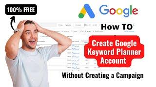 How to Create Google Keyword Planner Account I Google Ad Account 2024 I Setup Google Keyword Planner