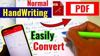 Handwriting to PDF file Convert Easily by Phone | Handwriting to Pdf converter  @TechinHindi