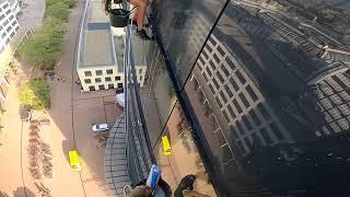 Rope access Austria ORBI TOWER window cleaning