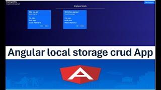 angular local storage crud app