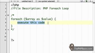 Tutorial 18 - PHP Foreach Loop