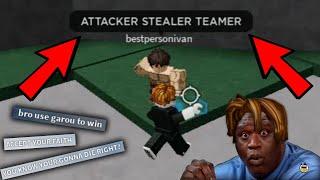 "ATTACKER STEALER TEAMER" | The Strongest Battlegrounds Funny Moments | ROBLOX