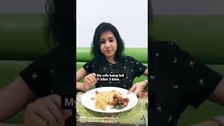 My wife being full after 3 bites #shorts #reels #sanghavisenthil #shortsvideo