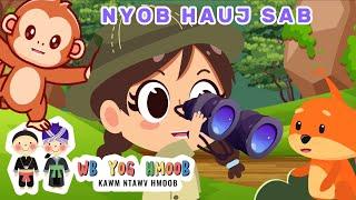 Nyob Hauj Sab #10 (Animals in Rainforest Jungle) - Nkauj Me Nyuam Yaus/Hmong Kids Nursery Rhyme Song