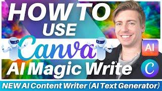 How to use Canva AI | NEW AI Content Writer (Magic Write Text Generator)