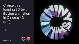 3D text illusion in Cinema 4D