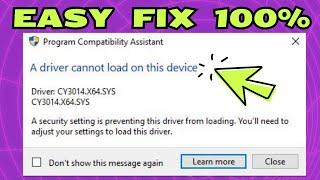 How to Fix a driver cannot Load on This Device | Windows 10 & 11