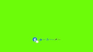 Animation of Facebook page green screen | effect of sound | Like, follow, Share