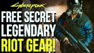 Cyberpunk 2077 - Amazing Secret LEGENDARY "Riot Gear" & Weapon for Free! (Cyberpunk Tips & Tricks)