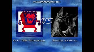 MUGEN: Shadow Mashiro (LV:1, 7p) vs Evil GOD Spongebob (1p) (Both Sides)