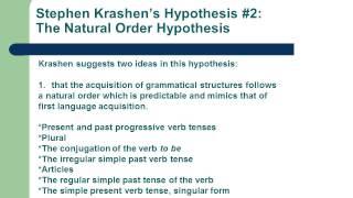 Stephen Krashen's 5 Hypotheses of Second Language Acquisition