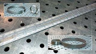 Technique for bending metal strips in small and large radius // Machine for twisting steel