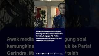 Reaksi Jokowi Ditanya Masuk Partai Gerindra di Depan Prabowo #prabowo #jokowi #gerindra