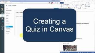 Creating a Quiz in Canvas Instructure