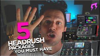 Top 5 Headrush tones packages you must have!...did you know them all?  #headrushfx #liveplayrock