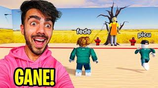 JUGUE AL JUEGO DEL CALAMAR EN ROBLOX CON MIS VECINOS!